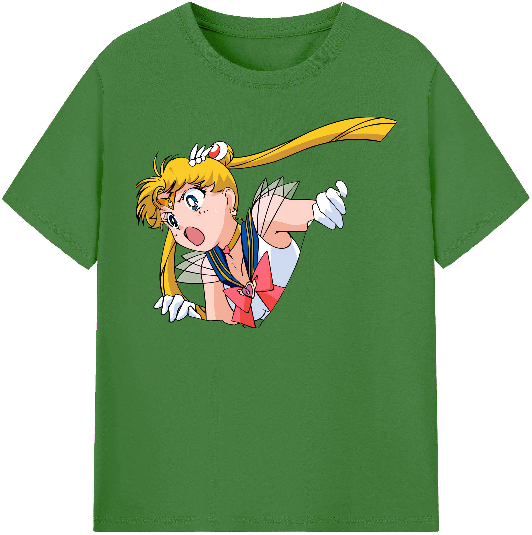 （画像用） 美少女戦士セーラームーン 月野 うさぎ つきの うさぎ Sailor Moon Tsukino Usagi レディースカジュアルプリントTシャツ（綿100％）